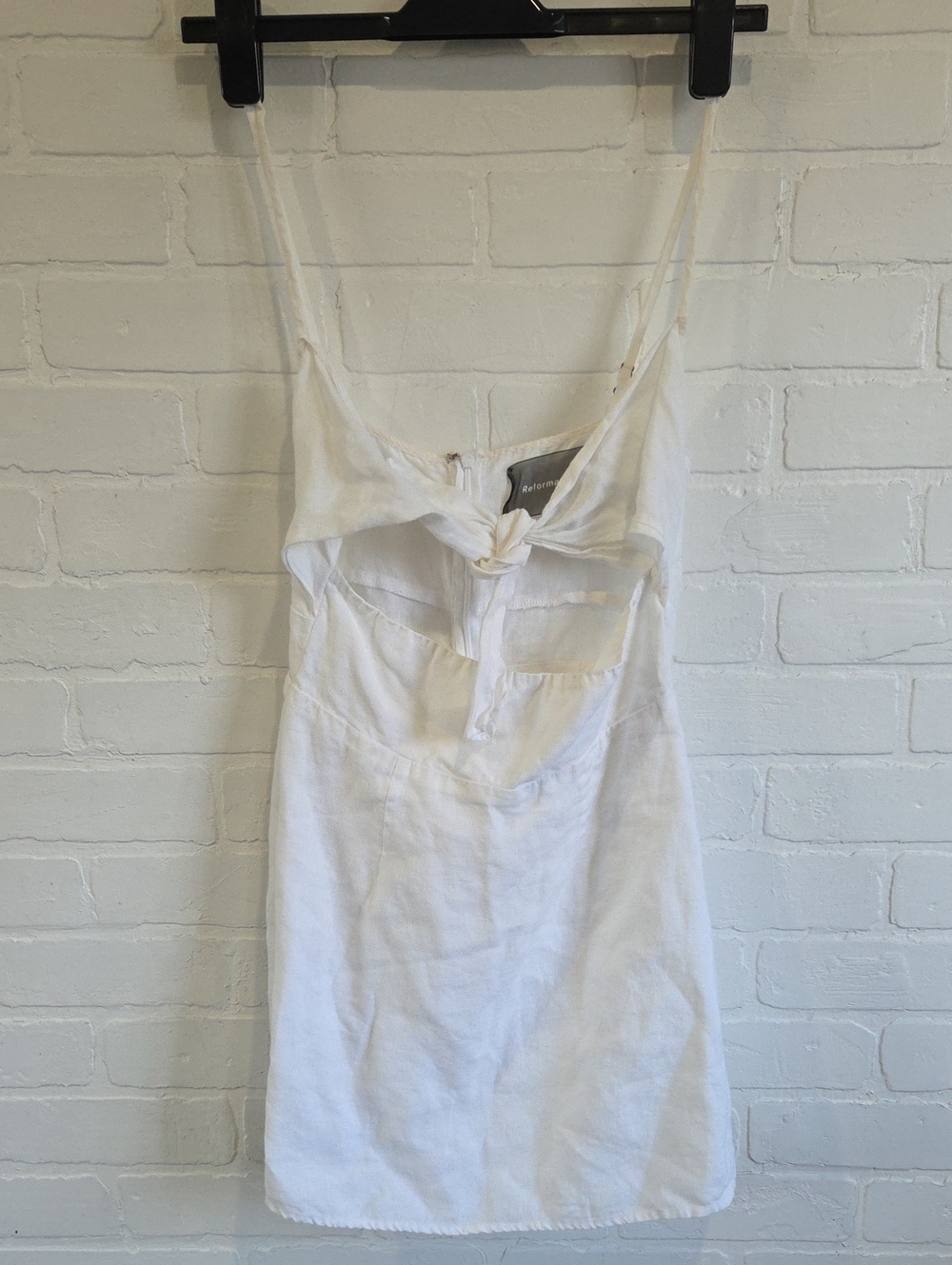 Reformation Linen Cutout Mini Dress